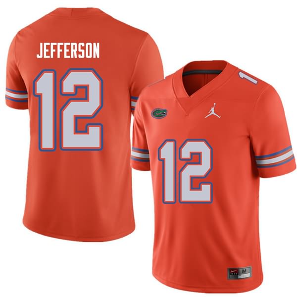 NCAA Florida Gators Van Jefferson Men's #12 Jordan Brand Orange Stitched Authentic College Football Jersey LSI4564AM